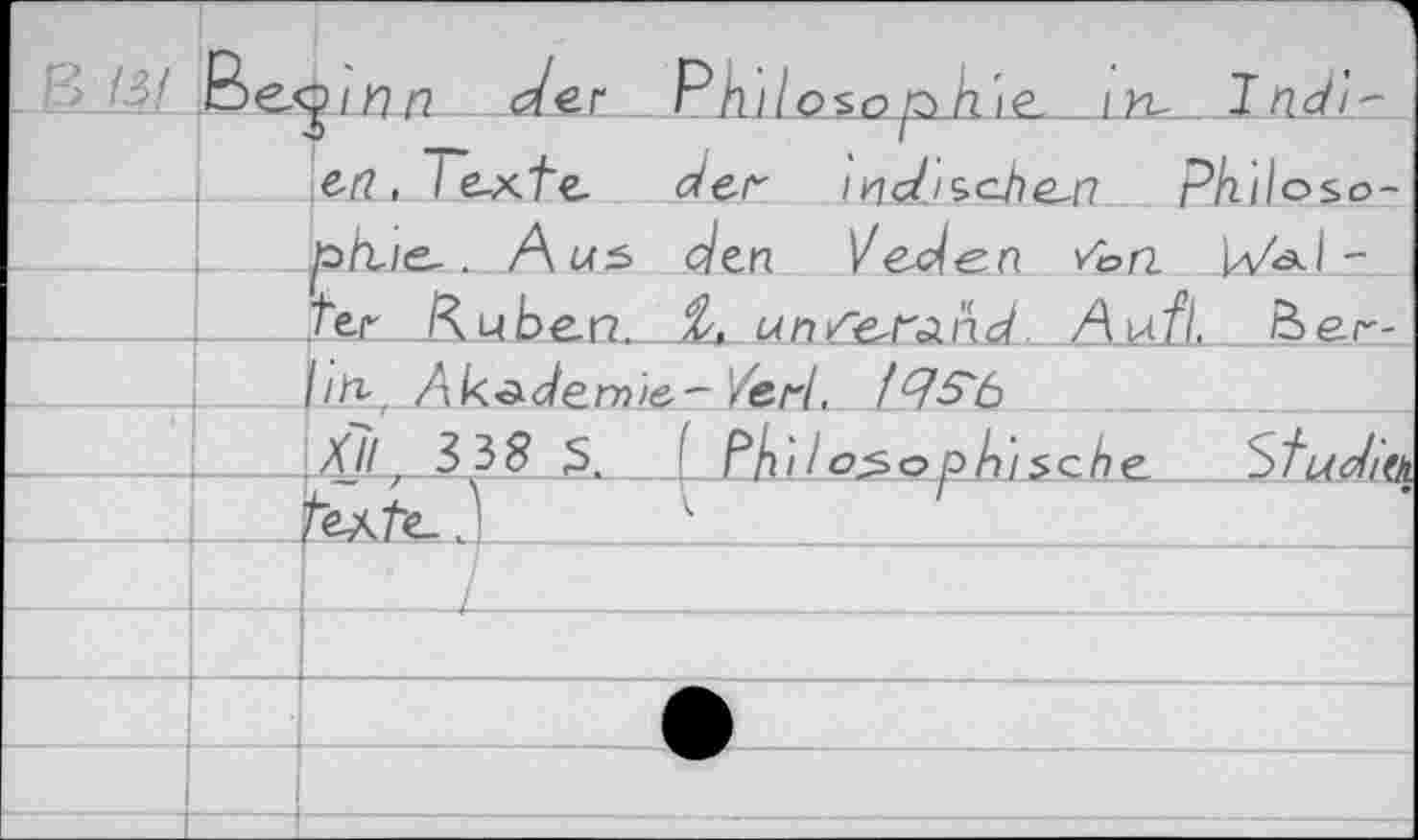 ﻿<Хег_ PAiZcscpnîe. ul. Indien, / e-x'/'e der rndjic/ie-п ph.iloso-р/ъ/е-. Aus. den Veden Son W°>J_r_. Per R.ube.r?.jL цпуЫлпЛ. Aufl, ber-li>^r 7\k^de.m'ie-кег/, /^ЗТэ
х/Г 3 3g $. 7 pA;/ o^o уоА/5сЛе Studie Te^te.) k	_______________